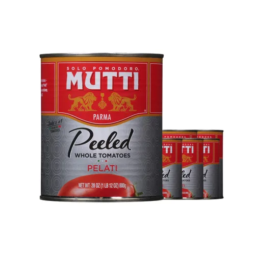 Vista 5 de Mutti Tomates pelados enteros (Pelati), 28 onzas, paquete de 12, marca de tomates #1 de Italia, sabor fresco para cocinar, tomates enlatados, aptos