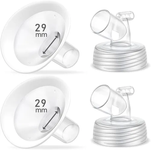 Vista 15 de Juego de 2 bridas de 0.55 pulgadas, protector de borde suave actualizado y conector de base de boca ancha, piezas de bomba para Spectra S2 Spectra