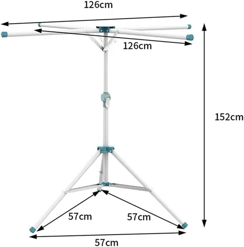 Vista 2 de Folding Drying Rack Indoor Outdoor Adjustable Portable Cloth Hanger Stainless Rack Hanging Drying Folding