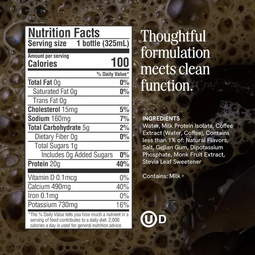 Vista 2 de PRES - Café proteico, original, alto en proteínas, cerveza fría real, 0.71 onzas de proteína, 0.4 oz de azúcar, 100 calorías, aperitivos