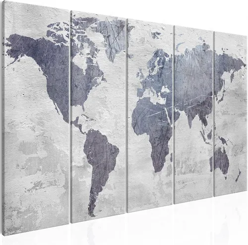 Vista 16 de artgeist Lienzo decorativo para pared, mapa del mundo, 40 x 16 pulgadas, 5 unidades, decoración del hogar, enmarcado, estirado, foto, pintura