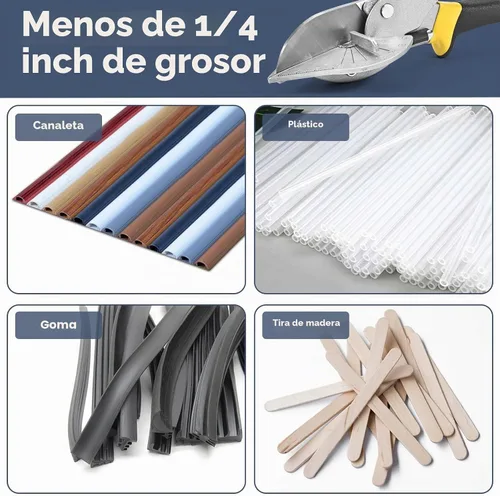 Vista 5 de Tijeras de inglete, tijeras afiladas multiángulo, ajustables de 45 ° a 135 ° herramienta de corte redondo, utilizadas para cortar troncos