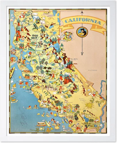 Vista 28 de Poster Master Póster retro de viaje con mapa monumental vintage de Florencia, arte italiano, gran regalo para hombres, mujeres, amantes