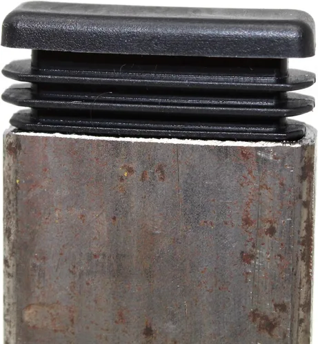 Vista 6 de Tapa rectangular negra de plástico de 1/2 x 1-1/2 pulgadas, tapón de acabado, tapa de extremo de tubo de tubo, universal para silla duradera (2)