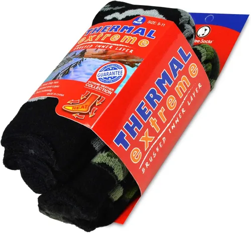Vista 8 de Calcetines térmicos de invierno de algodón reciclado de peso pesado respetuoso del medio ambiente Multi par para mujeres y hombres 2 pares-camuflaje