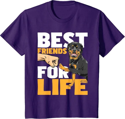 Vista 8 de Best Friends for Life - Rottweiler Animal Dog Lover Breeder T-Shirt