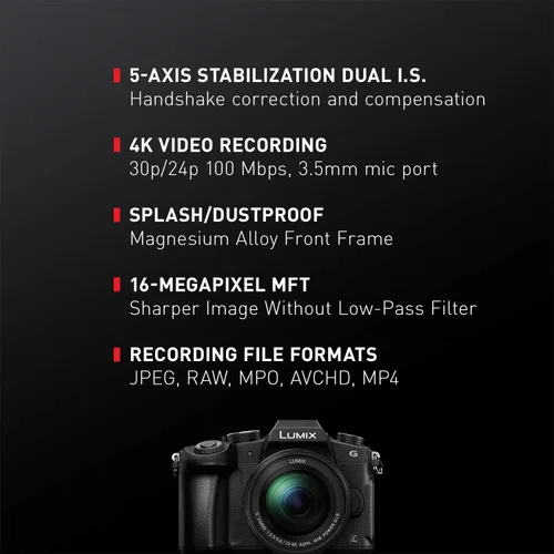 Vista 15 de Cámara Panasonic Lumix DMC-G85KBODY de lentes intercambiables, sin espejo, 4K, cuerpo solamente, 16 megapíxeles, negro 16 Megapixel Mirrorless, 5