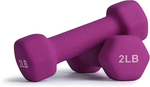 Vista 39 de Portzon Mancuernas de neopreno con agarre antideslizante para ejercicio de entrenamiento corporal total y tonificación muscular, compatible con 2