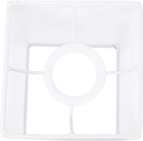 Vista 2 de E27 Lámpara de tela cuadrada blanca de .8 pulgadas cubierta de luz para lámpara de mesa Accesorios de iluminación de pared y techo