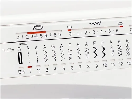 Vista 3 de Janome HD5000 Máquina de coser resistente para principiantes, máquinas de coser mecánicas portátiles con accesorios y cubierta, máquina de coser