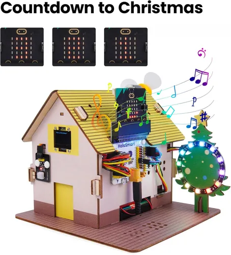 Vista 4 de Microbit Smart Home para microbit V1 y V2, kit de codificación STEM educativo DIY con tutorial en línea, kit de programación electrónica