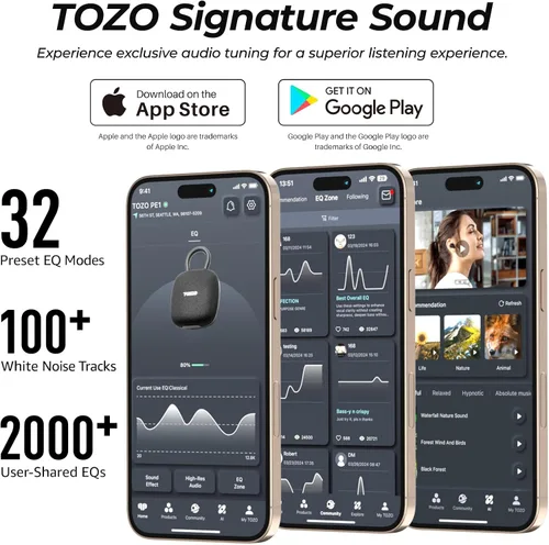 Vista 6 de TOZO PE1 - Altavoces Bluetooth portátiles con mosquetón ajustable, mini altavoz de ducha inalámbrico Bluetooth con IPX8 impermeable, 32 horas