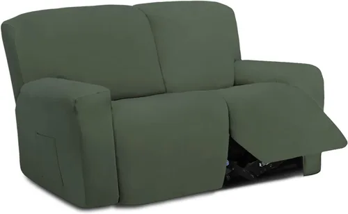 Vista 85 de Easy-Going - Funda elástica de microfibra para sofá reclinable seccional, suave vellón ajustable a tu sofá de 2 cuerpos, lavable, protector