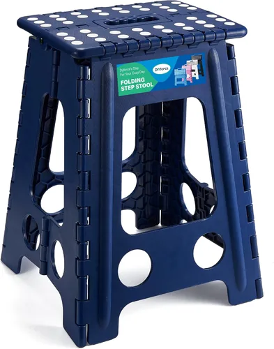 Vista 29 de Dyforce Taburete plegable de 9 pulgadas para niños y adultos, taburete de pie plegable y ligero para niños pequeños, cocina, baño, capacidad de 300