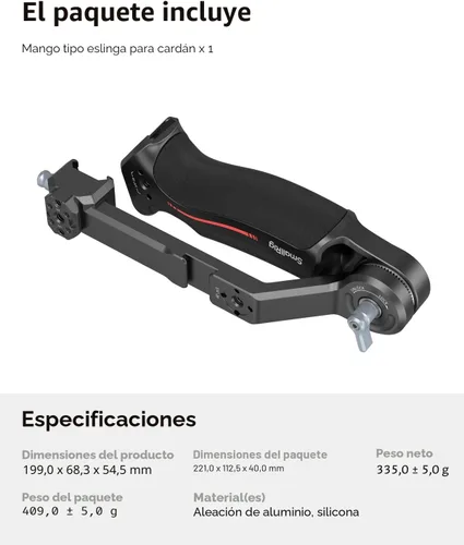Vista 9 de SmallRig Empuñadura Sling Ajustable para Cardán, Mango Sling para DJI RS 4 Mini, RS 4, RS 4 Pro, RS 3 Mini, RS 3, RS 3 Pro, RS 2, RSC 2, Carga