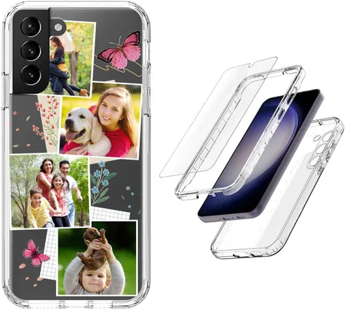 Vista 42 de Funda resistente personalizada para Samsung Galaxy S20 FE [protector de pantalla de vidrio templado] [carcasa de silicona suave] [parachoques de PC]