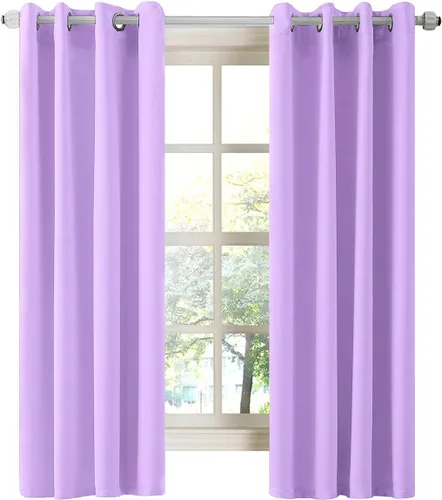 Vista 147 de LA PALMA Cortinas opacas con aislamiento térmico y ojales, para sala de estar, dormitorio, paquete de 2 paneles