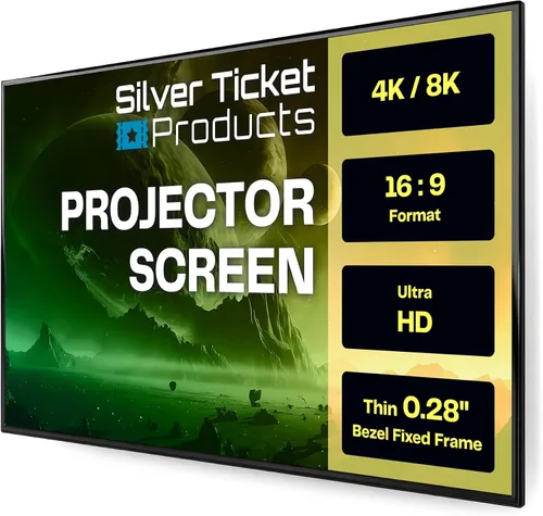 Vista 7 de Silver Ticket Products Serie S7 - Marco fijo de cine en casa de 6 piezas, marco fijo 4K/8K Ultra HD, HDTV, HDR y pantalla de proyección 3D activa