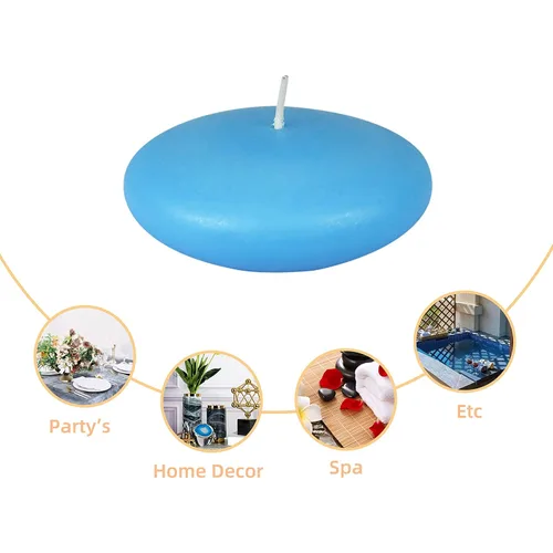 Vista 6 de Zest Candle Velas flotantes azul claro de 3 pulgadas