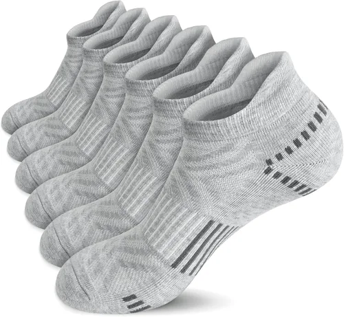 Vista 9 de Airacker Calcetines deportivos para correr, acolchados, transpirables, de corte bajo, para hombres y mujeres (6 pares)