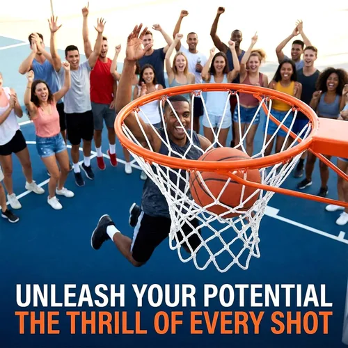 Vista 7 de PSLER Basketball net Outdoor, Basketball Hoop net White Standard Basketball net Measures 22 inches and has 12 Loops, suitables for Indoor and