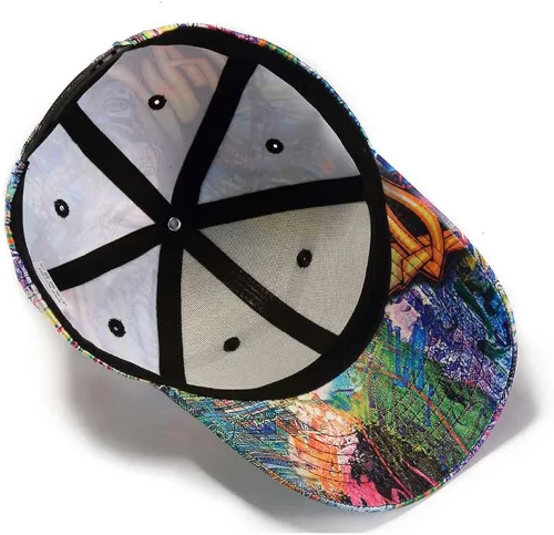 Vista 6 de Quanhaigou Gorra de béisbol estampada sombreros unisex con diseño de graffiti con Snapback y Snapback para el verano