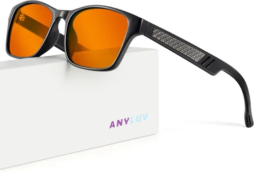 Vista 12 de ANYLUV Blue Light Blocking Glasses for Men Women Lightweight Computer Gaming Glasses Anti Eye Strain Rectangle Frame