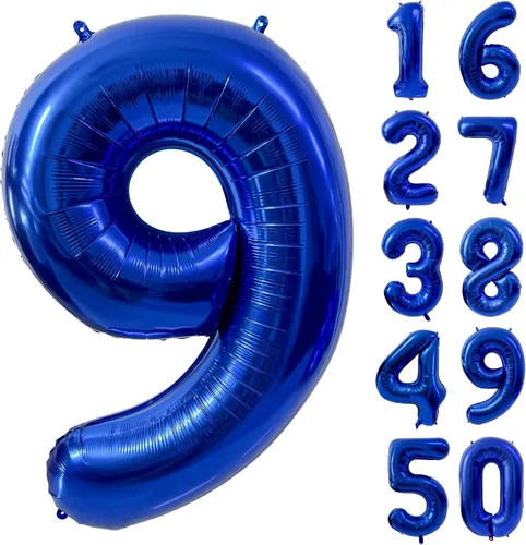 Vista 231 de Globos gigantes de helio de aluminio de 40 pulgadas, color negro, globos digitales grandes del número 0 para decoración de fiesta de cumpleaños