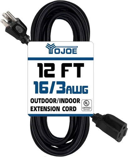 Vista 24 de YOJOE Cable de Extensión, Cable de Alimentación de 3 Clavijas 13A Resistente a la Intemperie, Cable de Extensión Marrón de Servicio Pesado Calibre