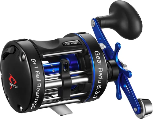 Vista 11 de Piscifun Chaos XS Carrete de Pesca Baitcasting, Carrete Baitcaster Redondo de Cuerpo Metálico Reforzado, Carrete Suave y Potente para Agua Salada