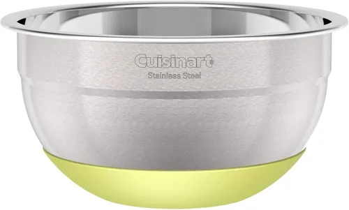 Vista 4 de Cuisinart Tazones de mezcla de acero inoxidable de 3 piezas con base antideslizante, 1.5qt, 3qt y 5qt