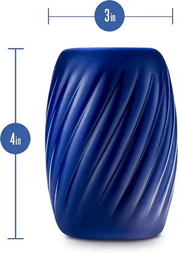 Vista 3 de Blush Rize! Turbine 4" Auto-Lubricante Stroker ~ Juegos previos y Rub-a-Dub 3 cámaras de placer ~ Masturbador de extremo abierto de tacto blando ~