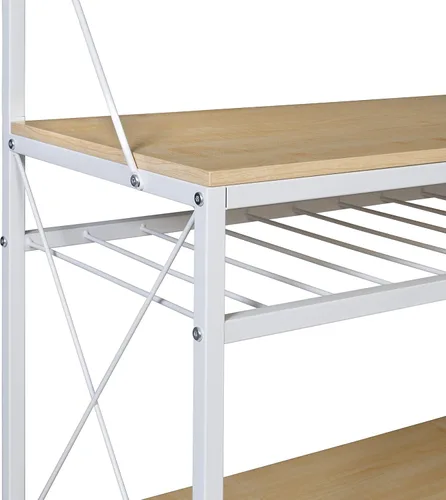 Vista 8 de Honey-Can-Do Estante de cocina para panadero, blanco/roble SHF-09513 blanco