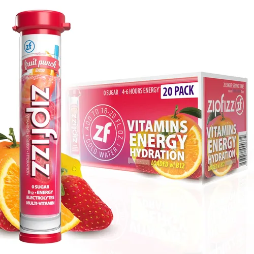 Vista 27 de Zipfizz Bebida energética diaria en polvo, Berry, paquete de 12 Energía sostenida 3-en-1, hidratación rápida y vitaminas esenciales Sin azúcar