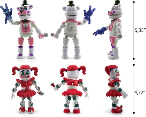 Vista 5 de Toysvill Inspirado en la colección Sister Location de FNAF Figuras de acción (juego de 5 piezas), más de 5 pulgadas
