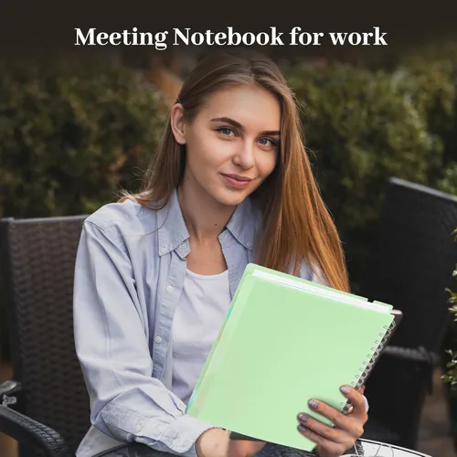 Vista 2 de Yoment Cuaderno de 5 materias con separadores de pestañas, cuaderno en espiral B5, 7 x 10 pulgadas, cuadernos rayados para trabajo de oficina