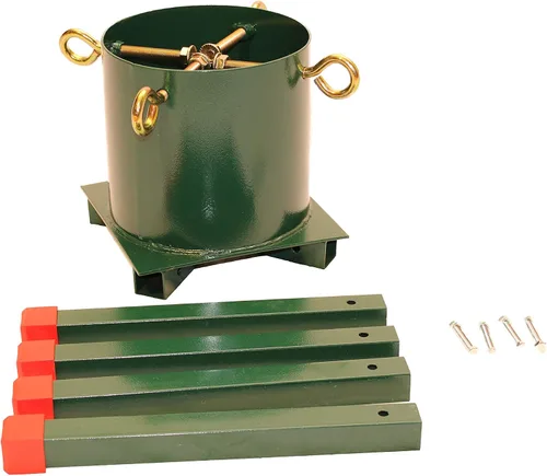 Vista 3 de Goliath Soporte de acero soldado para árbol de Navidad para árboles vivos de 5 a 12 pies
