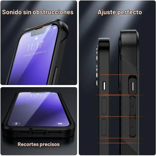 Vista 6 de Funda diseñada para iPhone 14, iPhone 13, 2 en 1, regalo de grado militar, resistente a caídas, resistente a prueba de golpes, para iPhone 14, funda