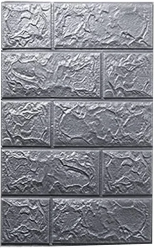 Vista 14 de Pegatinas 3D de pared de ladrillo autoadhesivas de espuma de 30.31 x 13.78 pulgadas, paneles de pared de ladrillo para sala de estar, TV de fondo