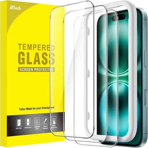 Vista 14 de JETech - Protector de pantalla para iPhone 15 de 6.1 pulgadas, película de vidrio templado con herramienta de fácil instalación, compatible