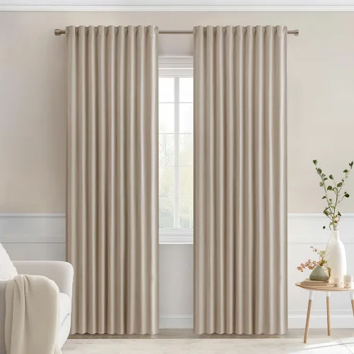 Vista 33 de MIULEE Cortinas opacas con pestaña trasera de 63 pulgadas de largo, juego de 2 paneles para sala de estar, dormitorio, privacidad, bolsillo