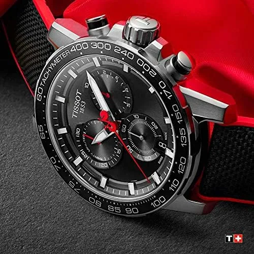 Vista 8 de Tissot Supersport VUELTA CHR SS SYN BK IND Negro - Movimiento de cuarzo