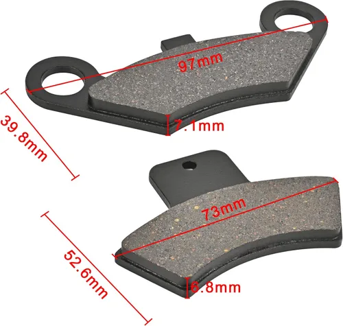 Vista 3 de Pastillas de freno delanteras y traseras compatibles con Polaris Sportsman 335 400 500 4X4 Scrambler 400 500 Diesel 455 Trail Blazer 400 250 Xplorer