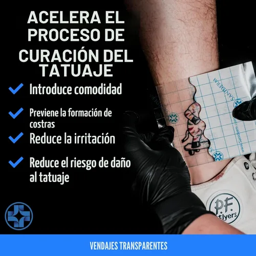 Vista 4 de Saniderm - Rollo de vendaje de cuidado posterior del tatuaje original