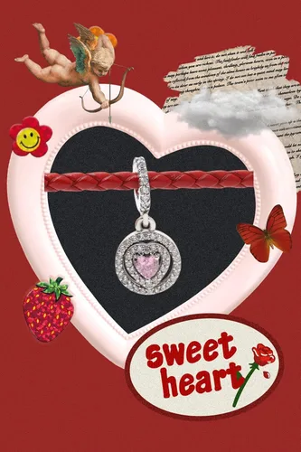 Vista 3 de BEEUVIP Abalorio de plata de ley 925 con dije de corazón y atrapasueños con circonitas cúbicas 5A, regalo de joyería para el día de la madre