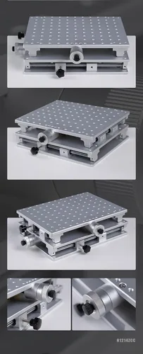 Vista 4 de Banco de trabajo de 2 ejes Mesa de trabajo de eje 2D, mesa XY de EE. UU., mesa móvil de 2 ejes con plataforma de elevación pulida para grabador