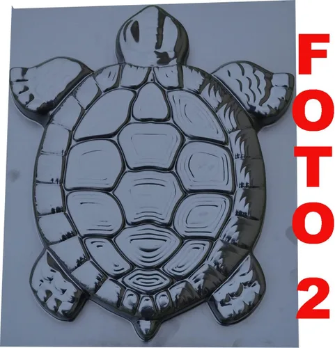 Vista 2 de SvitMolds Molde de bricolaje con forma de tortuga escalonada, molde decorativo de tortuga, molde de cemento para hormigón, manual personalizado