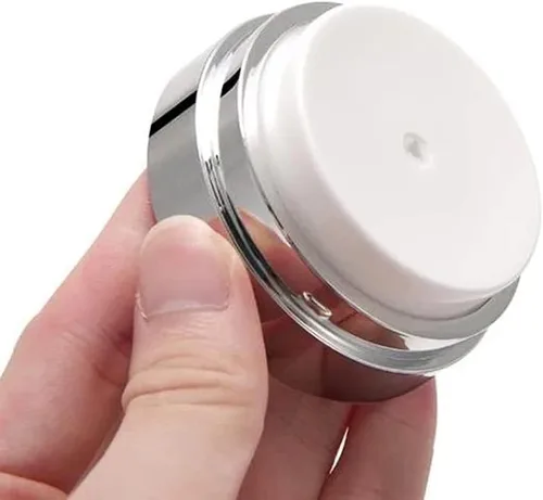 Vista 3 de Furnido Tarros de bomba recargables sin aire, recipientes vacíos de acrílico para maquillaje, loción de viaje con tapa para crema hidratante gruesa