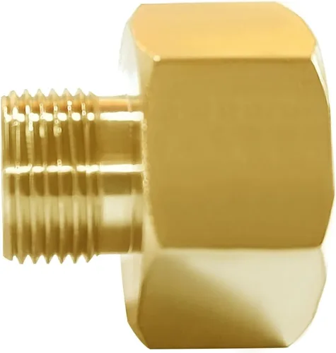 Vista 5 de Joywayus Adaptador de tubería de rosca macho de compresión de 1/2 G a 3/8, conector de grifo reductor de latón, adaptador de manguera de agua