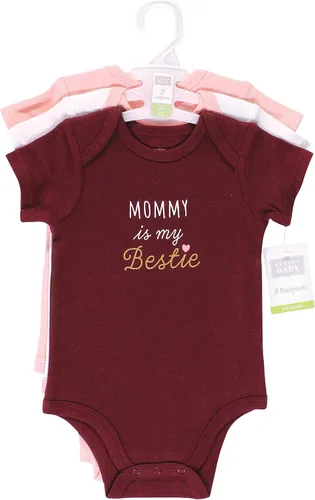 Vista 444 de Hudson Baby baby-girls Cotton Bodysuits 3-pack